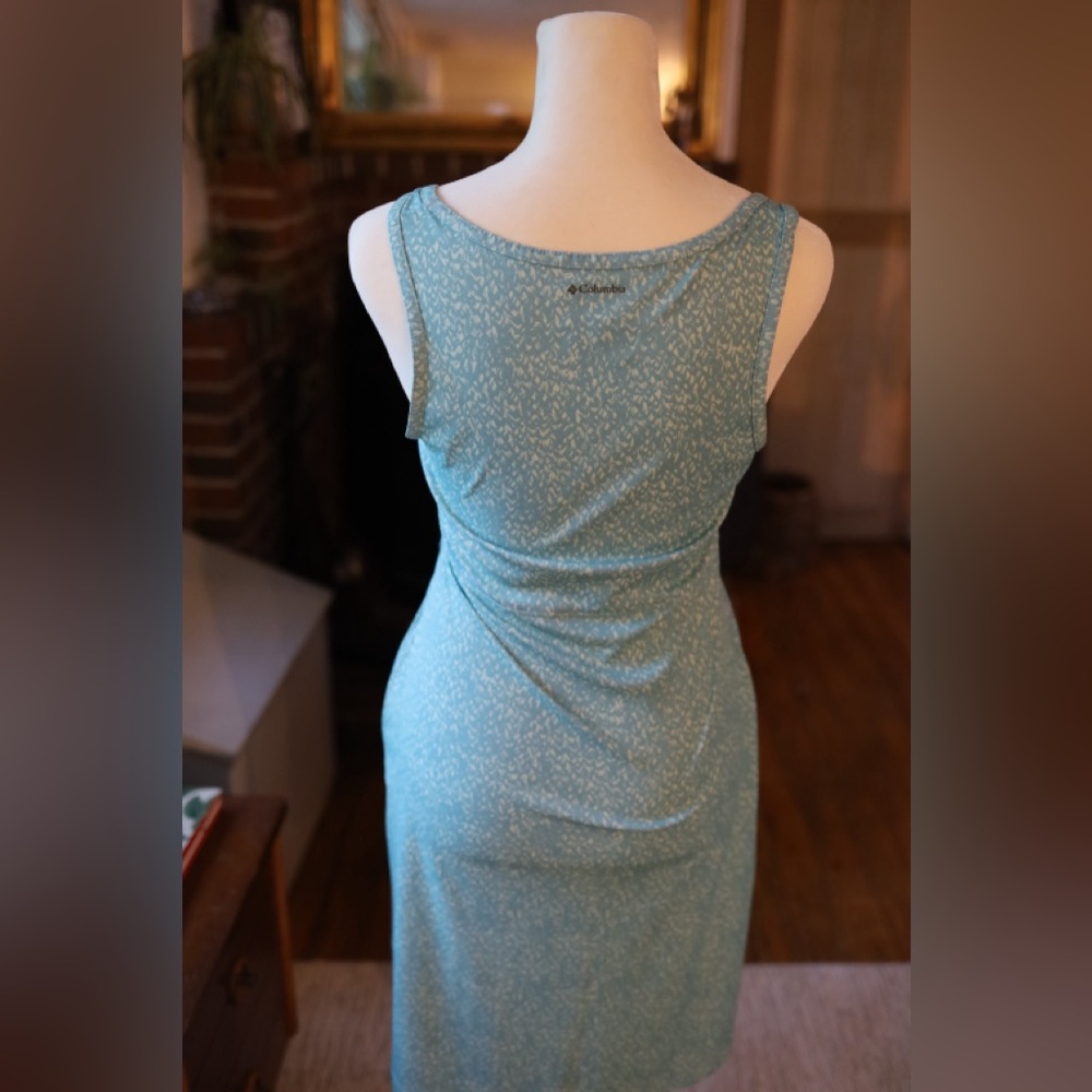 Columbia Teal Patterned Midi Dress